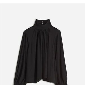 Madewell Black High-Neck Blouse